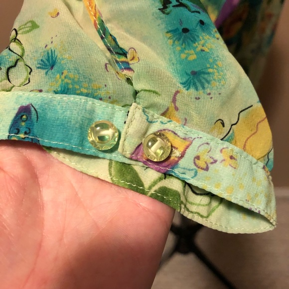 Northern Reflections 3/4 Sleeve Sheer Blouse S - Picture 10 of 10